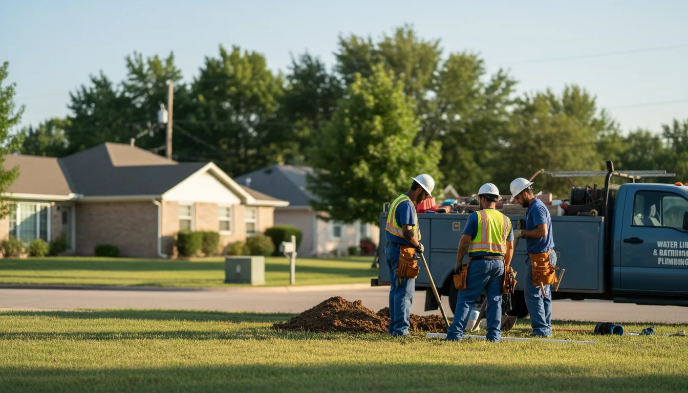 Residential water line and bathroom plumbing service in Casstown, OH